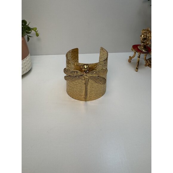 ZARA Gold Tone Oversized  Cuff Bracelet Statement Runway Fashion Jewelry - Picture 5 of 6